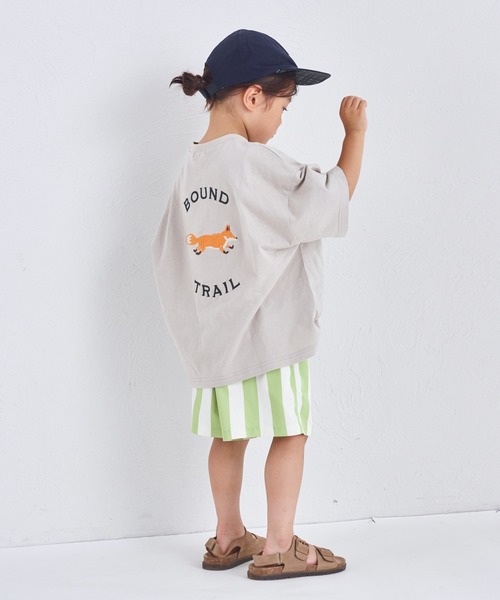 pairmanon(ペアマノン)の「【UVカット】【吸水速乾】【接触冷感】サマーファンクション バック刺繍 半袖Tシャツ(Tシャツ/カットソー・キッズ・ベージュ/ネイビー/ブルー・100/110/120/130/140/150/90)」の17枚目の写真