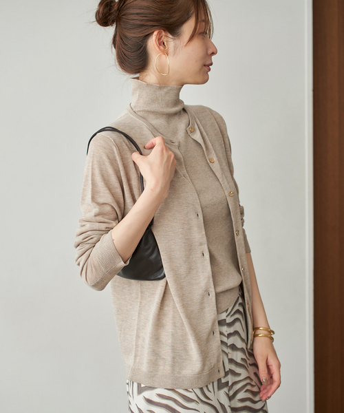 vis/silk mix カーディガン（カーディガン/ボレロ）｜Plage