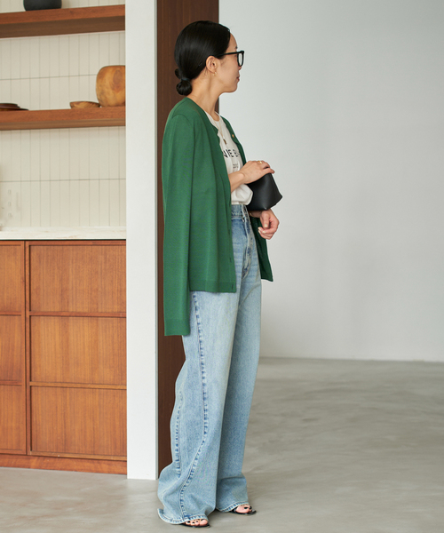 plage（プラージュ）の「vis/silk mix カーディガン（カーディガン/ボレロ・レディース・アイボリー/ベージュ/グリーン・FREE）」の4枚目の写真