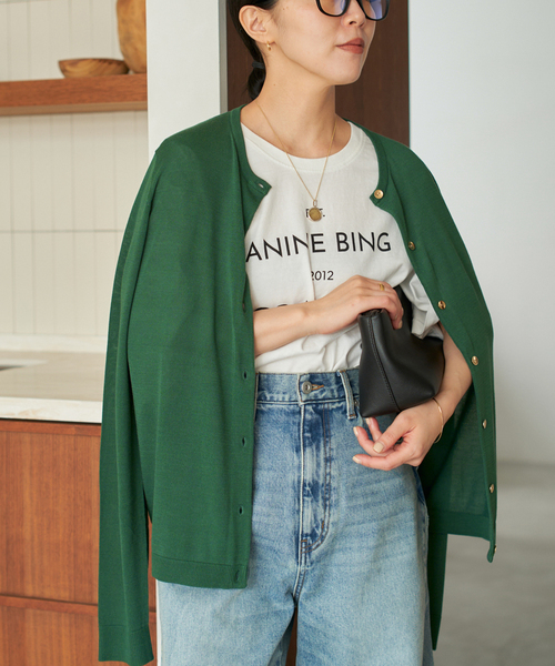 plage（プラージュ）の「vis/silk mix カーディガン（カーディガン/ボレロ・レディース・アイボリー/ベージュ/グリーン・FREE）」の9枚目の写真