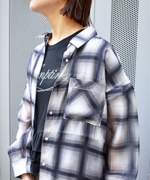 agnes b gomme paris チェックシャツ　ブラック To b. by agnes b.（トゥービーバイアニエスベー）の「WT56