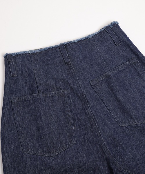 ウエストカットオフデニムパンツ