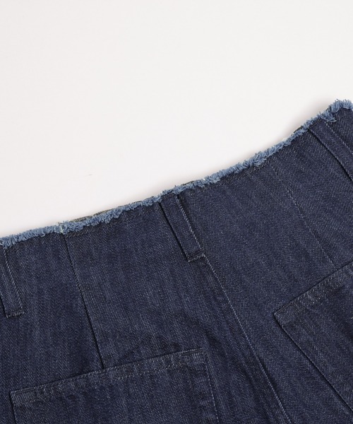 ウエストカットオフデニムパンツ