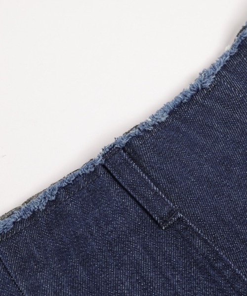 ウエストカットオフデニムパンツ