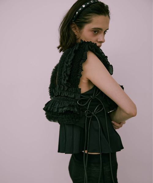 Ange frill vest（ベスト）｜Carmelo（カーメロ）のファッション通販