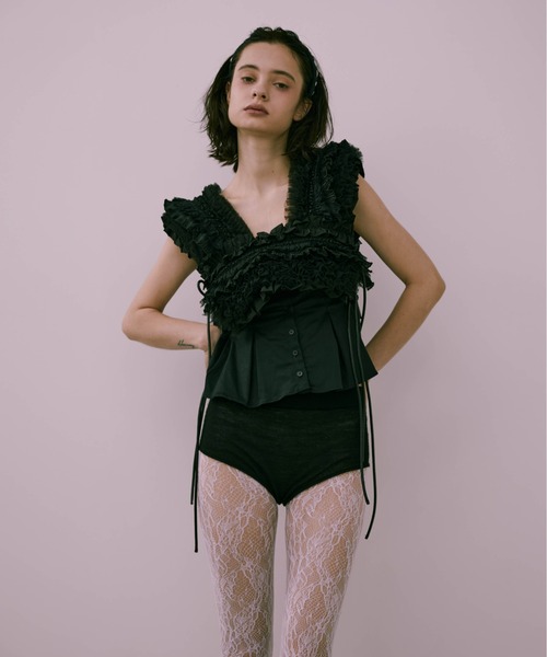 Ange frill vest（ベスト）｜Carmelo（カーメロ）のファッション通販