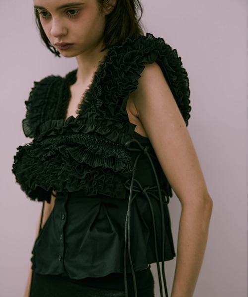 Ange frill vest（ベスト）｜Carmelo（カーメロ）のファッション通販