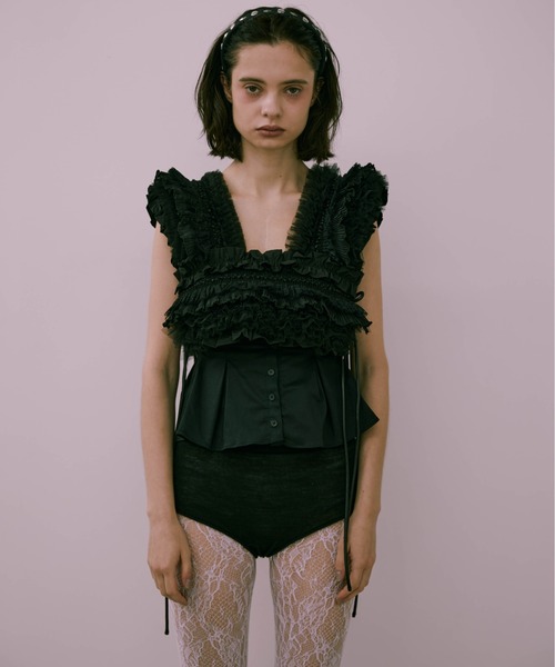Ange frill vest（ベスト）｜Carmelo（カーメロ）のファッション通販