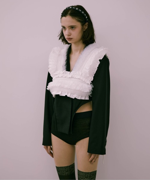 完売品　Carmelo Ange frill vest White Ange frill vest（ベスト）｜Carmelo（カーメロ）のファッション通販