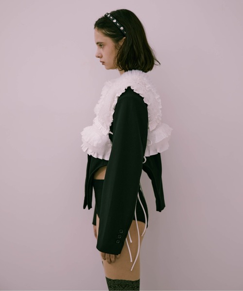 完売品　Carmelo Ange frill vest White Ange frill vest（ベスト）｜Carmelo（カーメロ）のファッション通販