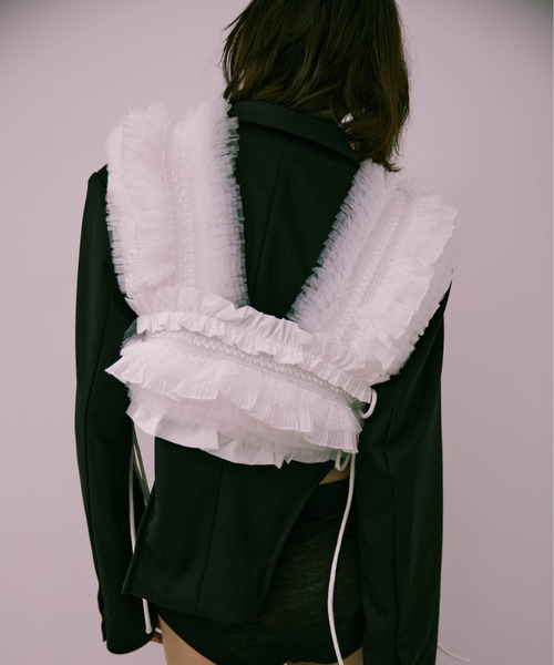 完売品　Carmelo Ange frill vest White Ange frill vest（ベスト）｜Carmelo（カーメロ）のファッション通販