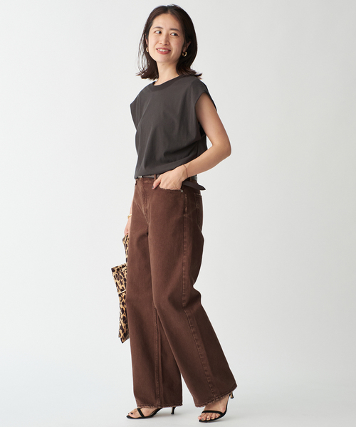upperhights(アッパーハイツ)の「upper hights アッパーハイツ THE NIECE MID-RISE 103312602CHO(デニムパンツ・レディース・ブラウン・27/26/25/24/23)」の10枚目の写真