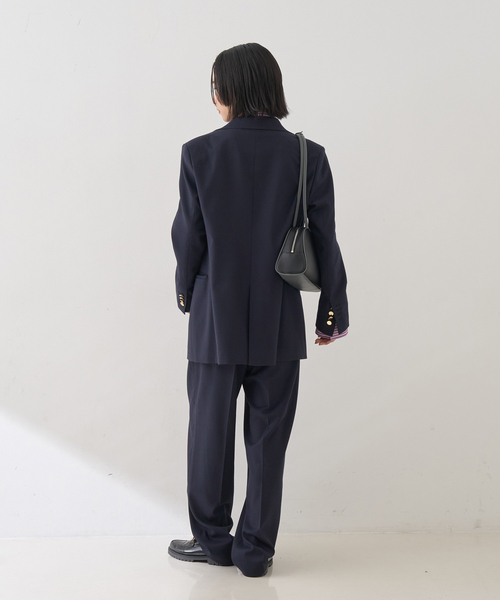 Rouge vif(ルージュヴィフ)の「【セットアップ対応】メンズライクウール混サキソニージャケット(テーラードジャケット・レディース・ダークネイビー/ブラック・36/38)」の19枚目の写真