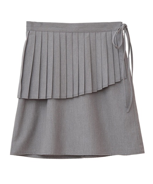 earth music&ecology（アースミュージックアンドエコロジー）の「SET2点プリーツラップスカート＋ミニスカート（スカート・レディース・アイボリー/グレー/ブラック・S/M）」の19枚目の写真