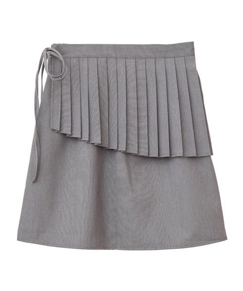 earth music&ecology（アースミュージックアンドエコロジー）の「SET2点プリーツラップスカート＋ミニスカート（スカート・レディース・アイボリー/グレー/ブラック・S/M）」の20枚目の写真