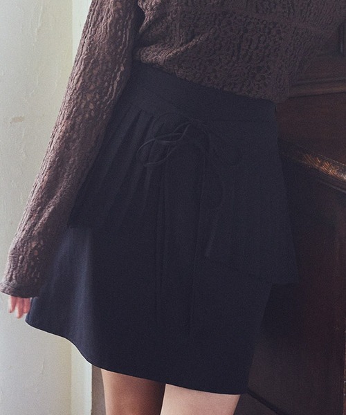 earth music&ecology（アースミュージックアンドエコロジー）の「SET2点プリーツラップスカート＋ミニスカート（スカート・レディース・アイボリー/グレー/ブラック・S/M）」の22枚目の写真