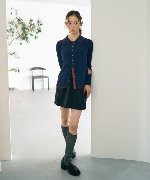 earth music&ecology（アースミュージックアンドエコロジー）の「SET2点プリーツラップスカート＋ミニスカート（スカート・レディース・アイボリー/グレー/ブラック・S/M）」の6枚目の写真