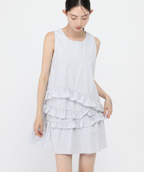3.3 Field Trip (3.3フィールドトリップ)の「3.3 Field Trip/アソートフリルタンクワンピース(ワンピース・レディース・ブルー/その他1/ホワイト・FREE)」の1枚目の写真