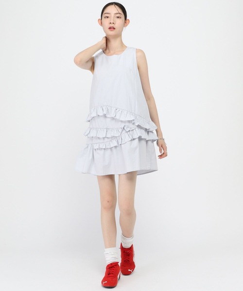 3.3 Field Trip (3.3フィールドトリップ)の「3.3 Field Trip/アソートフリルタンクワンピース(ワンピース・レディース・ブルー/その他1/ホワイト・FREE)」の21枚目の写真