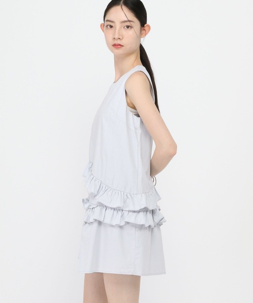 3.3 Field Trip (3.3フィールドトリップ)の「3.3 Field Trip/アソートフリルタンクワンピース(ワンピース・レディース・ブルー/その他1/ホワイト・FREE)」の16枚目の写真