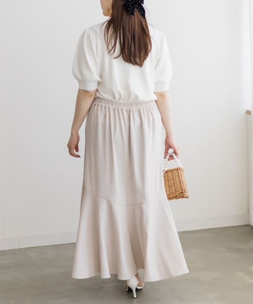 CLETTE(クレット)の「アシメ切替マーメイドスカート(スカート・レディース・チャコールグレー/ブラック/ライトベージュ・LL/3L/4L)」の18枚目の写真