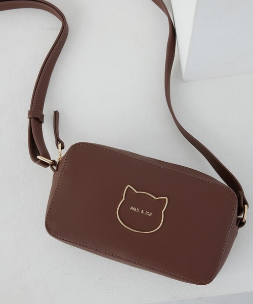 PAUL & JOE ACCESSOIRES(ポールアンドジョーアクセソワ)の「PAUL & JOE ACCESSOIRES (ポール&ジョーアクセソワ)ミニショルダーバッグ PJA-B1276 ビッグキャットメタル(ショルダーバッグ・レディース・ブラウン/パープル/ブラック・FREE)」の3枚目の写真