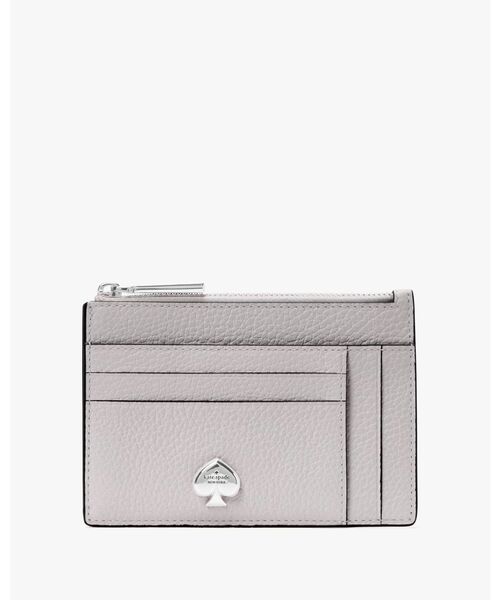 【新品未使用】kate spade グレー 名刺入れ セール】ケイラ ラージ スリム カード ホルダー（カードケース）｜kate