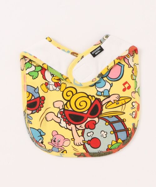 HYSTERIC MINI（ヒステリックミニ）の「HYS-MINI BAND CLUB総柄 RV スタイ（その他ベビー用品・キッズ・ブラック系その他/イエロー系その他/ホワイト系その他・FREE）」の6枚目の写真