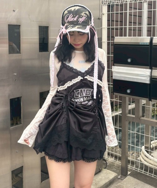 TATTOO LACE SHEER トップス（Tシャツ/カットソー）｜Candy Stripper