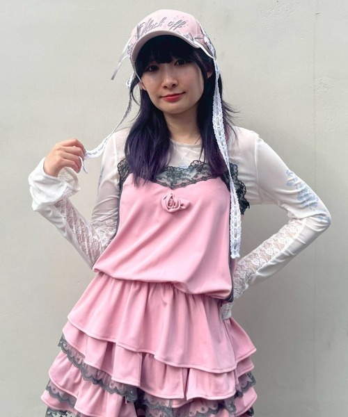 Candy Stripper(キャンディストリッパー)の「TATTOO LACE SHEER トップス(Tシャツ/カットソー・レディース・ベージュ/オフホワイト/ブラック・FREE)」の16枚目の写真