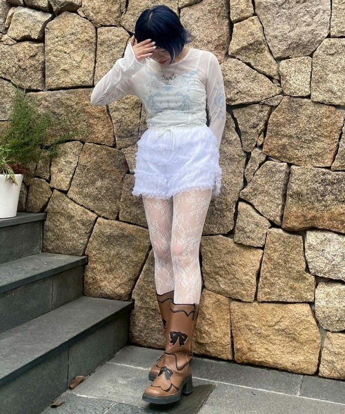 TATTOO LACE SHEER トップス（Tシャツ/カットソー）｜Candy Stripper