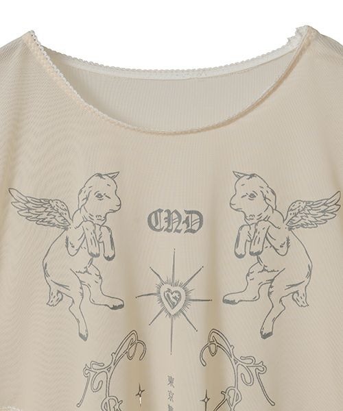 TATTOO LACE SHEER トップス（Tシャツ/カットソー）｜Candy Stripper