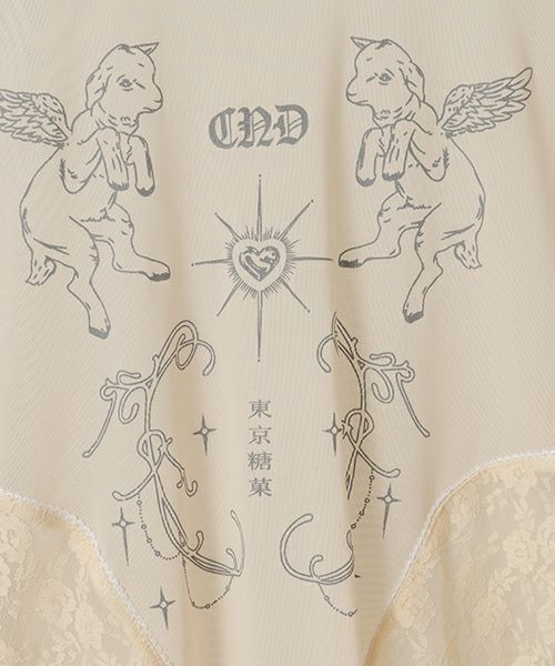 TATTOO LACE SHEER トップス（Tシャツ/カットソー）｜Candy Stripper