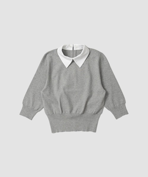 ESTNATION / 2WAY 襟付きハーフスリーブ ニット《EXCLUSIVE》（ニット