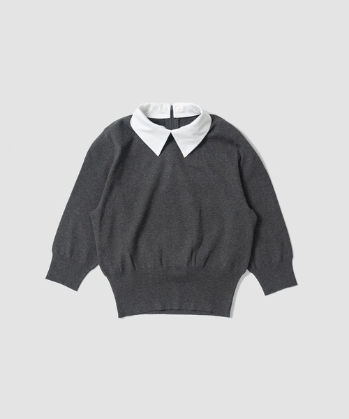 【美品】ESTNATION / 2WAY襟付きニット ESTNATION（エストネーション）の「ESTNATION / 2WAY襟付き