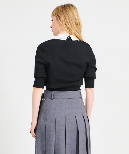 ESTNATION / 2WAY 襟付きハーフスリーブ ニット《EXCLUSIVE》（ニット