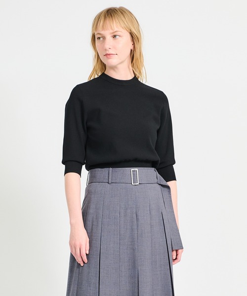 セール】ESTNATION / 2WAY 襟付きハーフスリーブ ニット《EXCLUSIVE