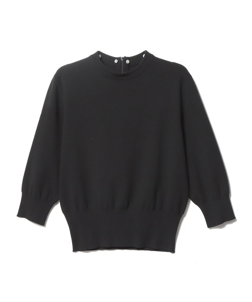 定価2.6万 美品　ESTNATION　襟付きハーフスリーブ ニット　ブラック ESTNATION / 2WAY 襟付きハーフスリーブ ニット《EXCLUSIVE