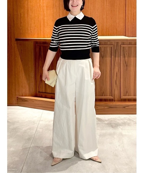 ESTNATION / 2WAY 襟付きハーフスリーブ ニット《EXCLUSIVE》（ニット