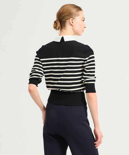 ESTNATION / 2WAY 襟付きハーフスリーブ ニット《EXCLUSIVE》（ニット