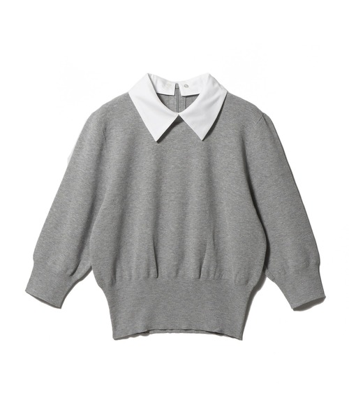 ESTNATION / 2WAY 襟付きハーフスリーブ ニット《EXCLUSIVE》（ニット