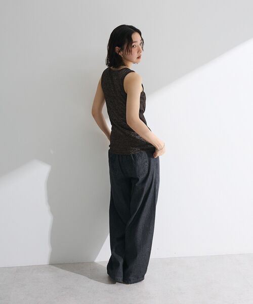 Petit fleur(プチフルール)の「・Petit Fleur シャーリングラメタンクトップ(タンクトップ・レディース・ベージュ/ゴールド/ホワイト/シルバー・FREE)」の8枚目の写真