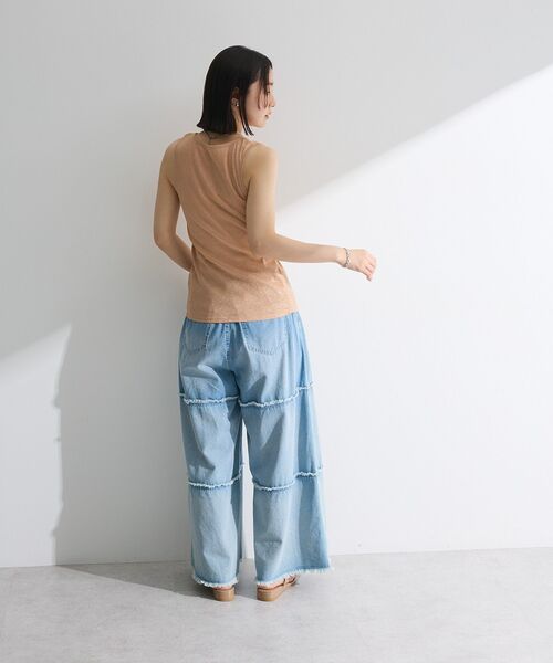 Petit fleur(プチフルール)の「・Petit Fleur シャーリングラメタンクトップ(タンクトップ・レディース・ベージュ/ゴールド/ホワイト/シルバー・FREE)」の14枚目の写真