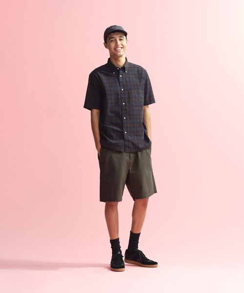 MACKINTOSH PHILOSOPHY(マッキントッシュ フィロソフィー)の「空羽サッカーチェック 半袖ボタンダウンシャツ(シャツ/ブラウス・メンズ・チャコールグレー/ブルー系その他7・38/40)」の3枚目の写真