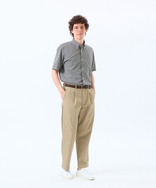 MACKINTOSH PHILOSOPHY(マッキントッシュ フィロソフィー)の「空羽サッカーチェック 半袖ボタンダウンシャツ(シャツ/ブラウス・メンズ・チャコールグレー/ブルー系その他7・38/40)」の4枚目の写真