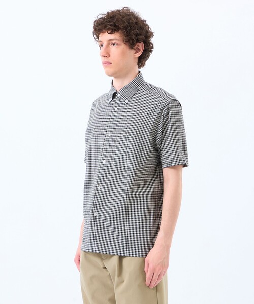MACKINTOSH PHILOSOPHY(マッキントッシュ フィロソフィー)の「空羽サッカーチェック 半袖ボタンダウンシャツ(シャツ/ブラウス・メンズ・チャコールグレー/ブルー系その他7・38/40)」の15枚目の写真