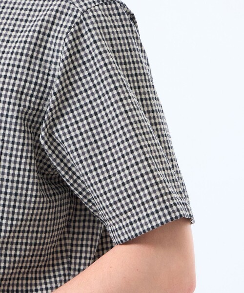 MACKINTOSH PHILOSOPHY(マッキントッシュ フィロソフィー)の「空羽サッカーチェック 半袖ボタンダウンシャツ(シャツ/ブラウス・メンズ・チャコールグレー/ブルー系その他7・38/40)」の12枚目の写真