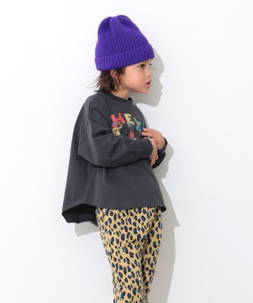 Ocean&Ground（オーシャン&グラウンド）の「Jr.SMILE PLEASEﾌﾟﾘﾝﾄTｼｬﾂ（Tシャツ/カットソー・キッズ・キナリ/オリーブ/ブラック・160/150）」の8枚目の写真