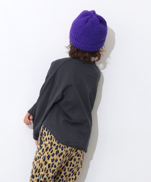 Ocean&Ground（オーシャン&グラウンド）の「Jr.SMILE PLEASEﾌﾟﾘﾝﾄTｼｬﾂ（Tシャツ/カットソー・キッズ・キナリ/オリーブ/ブラック・160/150）」の7枚目の写真