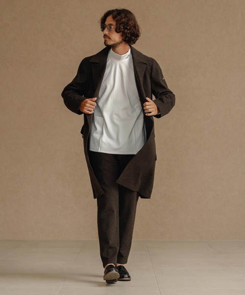 CALL&RESPONSE（コールアンドレスポンス）の「mlt5303-モックネック長袖PO-3Dジャガード カットソー（Tシャツ/カットソー・メンズ・ブラック/ホワイト・2/4/5）」の8枚目の写真